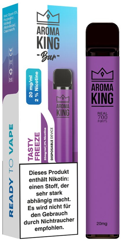 Aroma King Einweg E-Zigarette Tasty Freeze Nikotinsalz 20mg